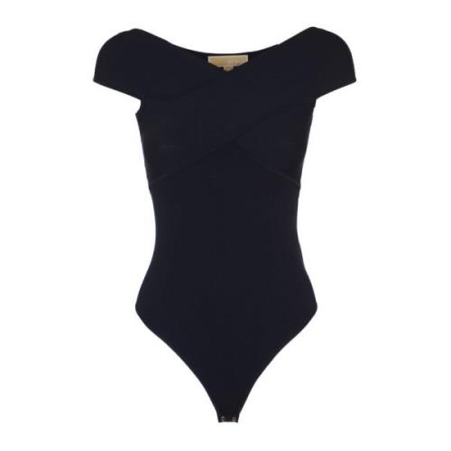 Michael Kors Eco Criss Cross Bodysuit Blue, Dam