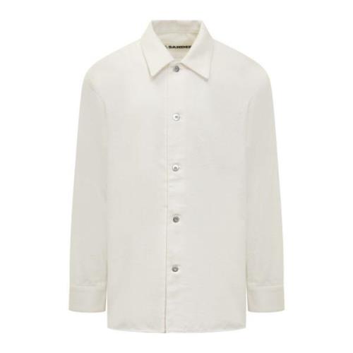 Jil Sander Denim Skjorta White, Herr