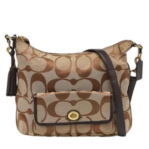 Coach Pre-owned Pre-owned Canvas axelremsvskor Beige, Dam