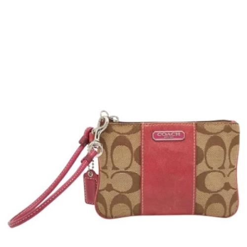 Coach Pre-owned Pre-owned Canvas kuvertvskor Beige, Dam