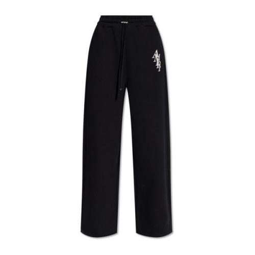 Amiri Sweatpants med logotyp Black, Dam