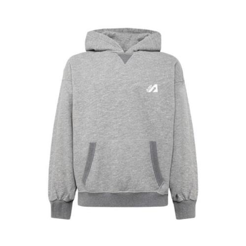 Autry Sweatshirt i enfärgad mélange bomull Gray, Herr