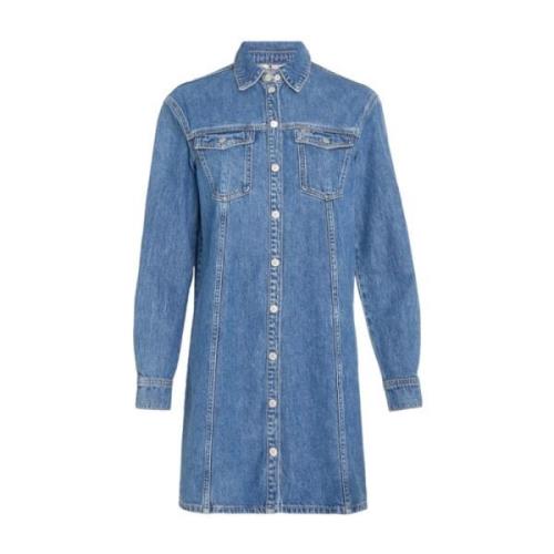 Tommy Hilfiger Klassisk Casual Denim Klänning Blue, Dam