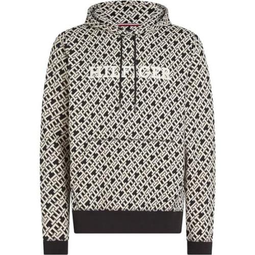 Tommy Hilfiger Flex-Fleece Monogram Hoodie Black, Herr