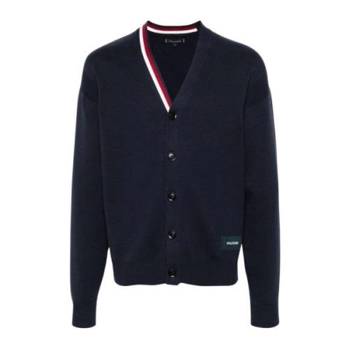 Tommy Hilfiger Herr Cardigan med knappar Blue, Herr