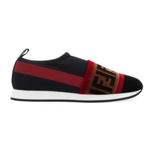 Fendi Logo Slip-On Sneakers Black, Dam