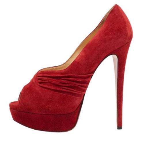 Christian Louboutin Pre-owned Pre-owned Mocka klackskor Red, Dam