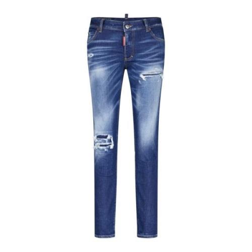 Dsquared2 Sliten Slim-fit Ripped Jeans Blue, Herr