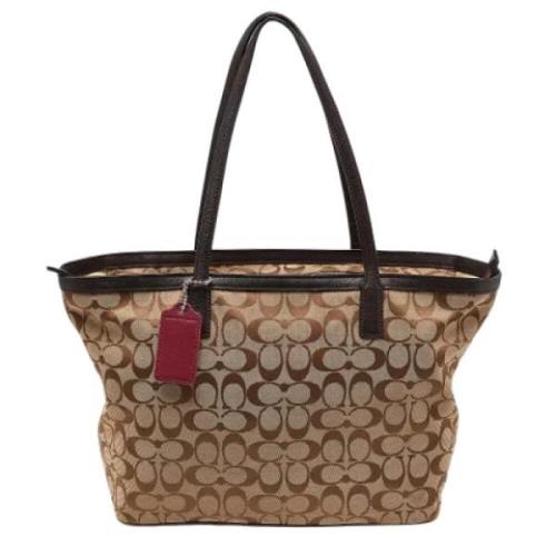 Coach Pre-owned Pre-owned Canvas totevskor Beige, Dam