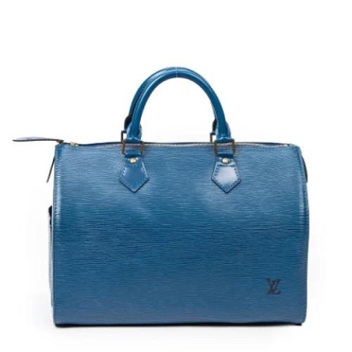 Louis Vuitton Vintage Pre-owned Laeder handvskor Blue, Dam