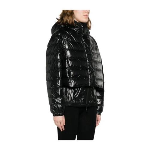 Moncler Sönderrivet Design Pufferjacka Black, Dam