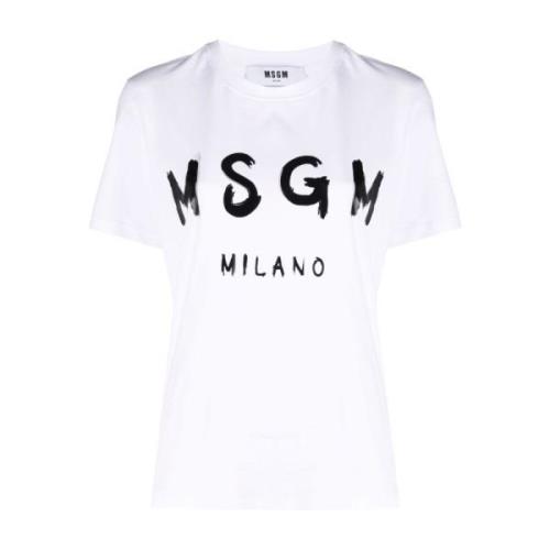 Msgm T-Skjorta White, Dam