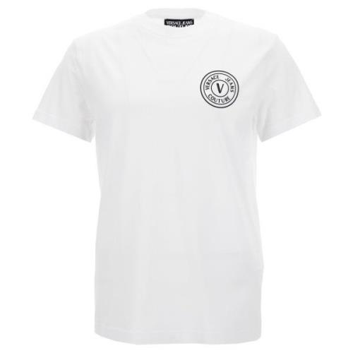 Versace Jeans Couture Slim Fit Bomull Jersey T-Shirt White, Herr