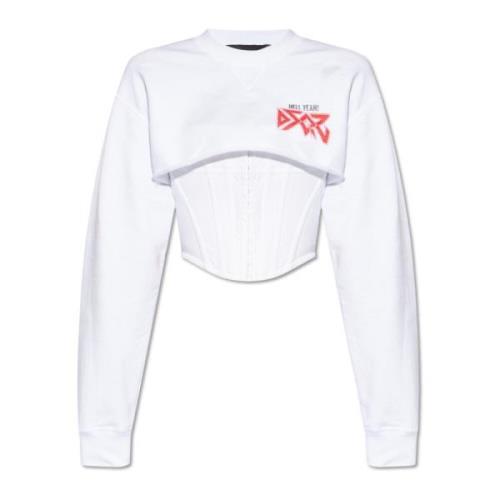 Dsquared2 Korsett sweatshirt White, Dam