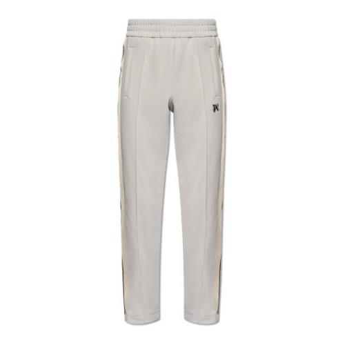 Palm Angels Sweatpants med logotyp Gray, Herr