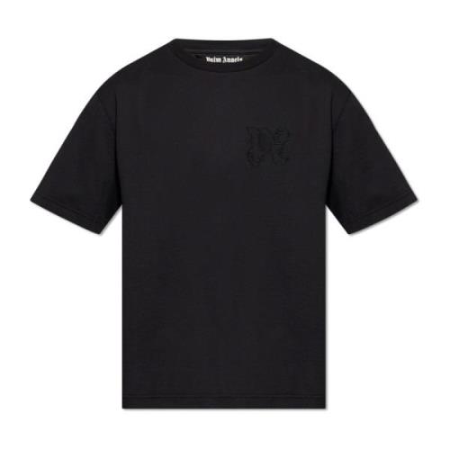 Palm Angels T-shirt med logotyp Black, Herr