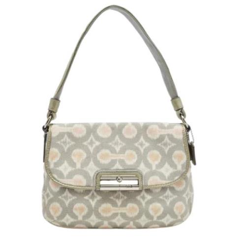 Coach Pre-owned Pre-owned Canvas handvskor Gray, Dam