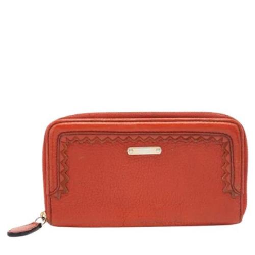 Burberry Vintage Pre-owned Laeder plnbcker Orange, Dam