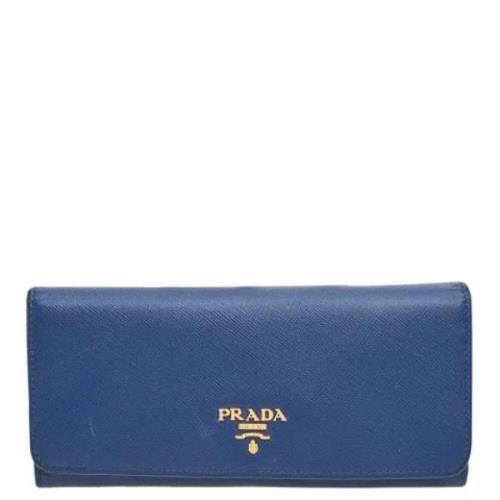 Prada Vintage Pre-owned Laeder plnbcker Blue, Dam