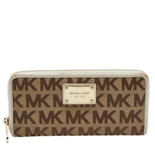 Michael Kors Pre-owned Pre-owned Canvas plnbcker Beige, Dam