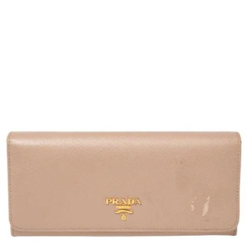 Prada Vintage Pre-owned Laeder plnbcker Beige, Dam