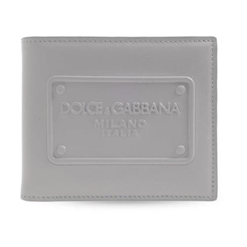 Dolce & Gabbana Läderplånbok Gray, Herr