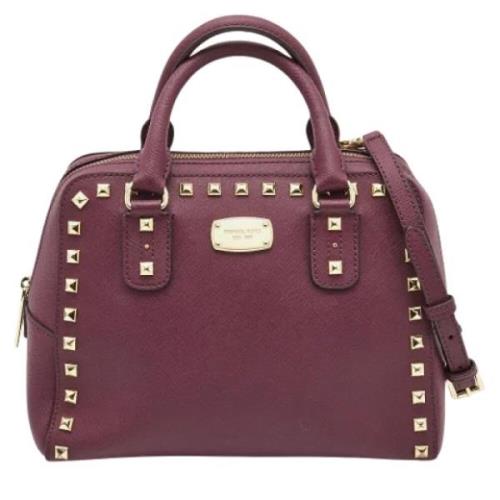 Michael Kors Pre-owned Pre-owned Laeder handvskor Purple, Dam