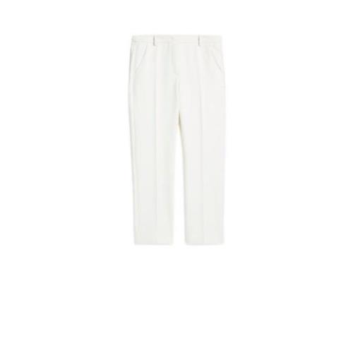 Max Mara Klassiska Straight Leg Byxor White, Unisex