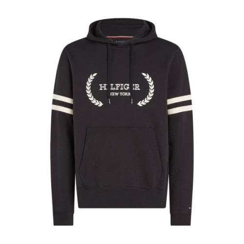 Tommy Hilfiger Svart huvtröja för män Black, Herr