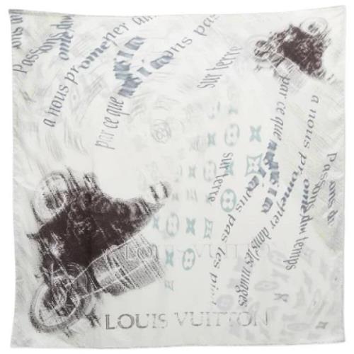 Louis Vuitton Vintage Pre-owned Silke sjalar White, Dam