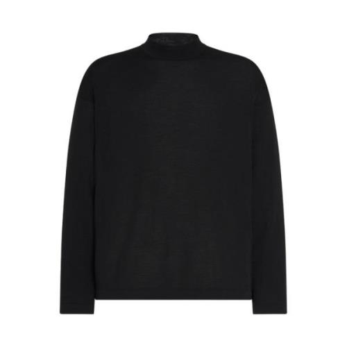 The Row Långärmad Mock Neck Tröja Black, Herr