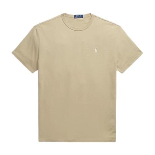 Ralph Lauren Klassisk Passform Jersey Crewneck T-Shirt Beige, Herr