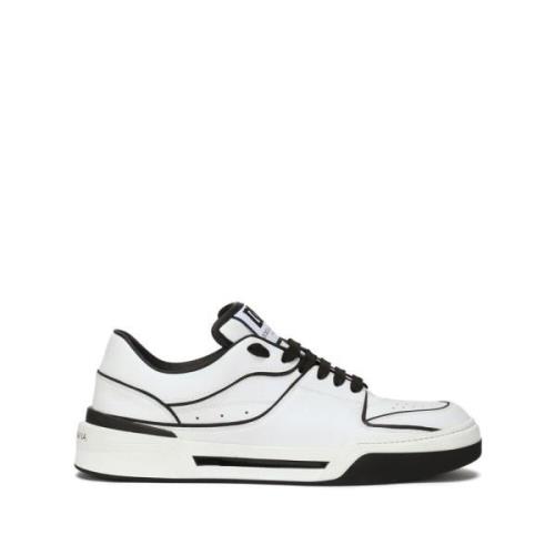 Dolce & Gabbana Nya Roma Sneakers med Kontrasterande Detaljer White, H...