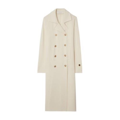 Busnel Iris Coat - Löst skuren, gyllene ankarknappar Beige, Dam