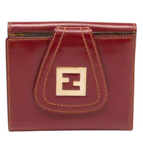 Fendi Vintage Pre-owned Belagd canvas plnbcker Red, Dam