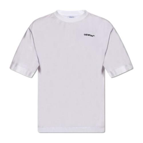 Off White T-shirt med logotyp White, Herr