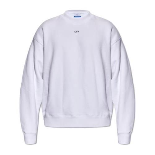 Off White Sweatshirt med logotyp White, Herr