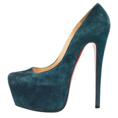 Christian Louboutin Pre-owned Pre-owned Mocka klackskor Blue, Dam