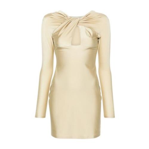 Coperni Vriden Cut-Out Mini Klänning Beige, Dam