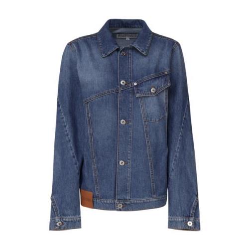 JW Anderson Blå BomullsDenim Jacka Blue, Dam