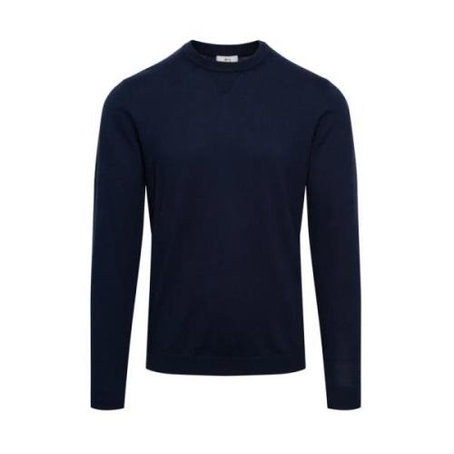 Woolrich Herr Logo Crewneck Melton Blå Blue, Herr