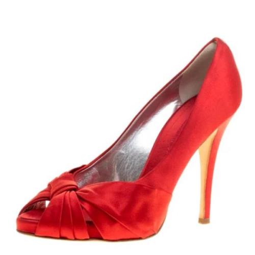 Giuseppe Zanotti Pre-owned Pre-owned Satin klackskor Red, Dam