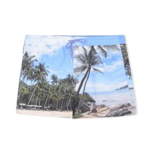 Paul Smith Paradise Badshorts i Sky Färg Blue, Herr