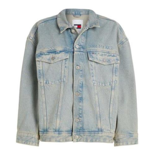 Tommy Jeans Heritage Oversize Denim Trucker Jacka Blue, Dam