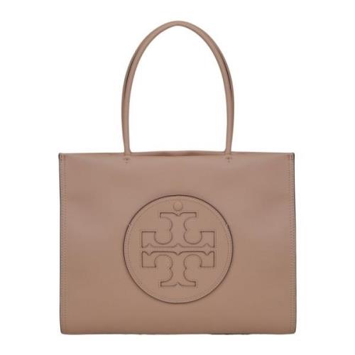 Tory Burch Liten Ella Väska med Logo Patch Pink, Dam