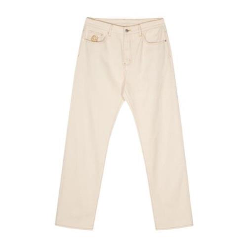 Billionaire Beige Denim Jeans med Diamond Dollar Brodyr Beige, Herr