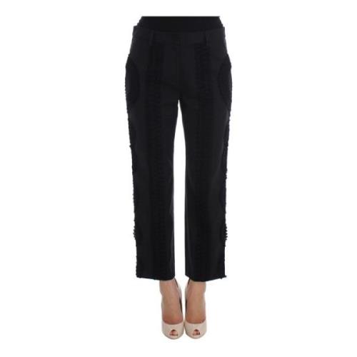 Dolce & Gabbana Svarta Torero Capris Byxor Black, Dam