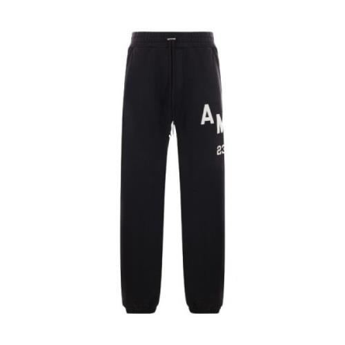 Amiri Svarta Joggingbyxor med Logo Patch Black, Herr