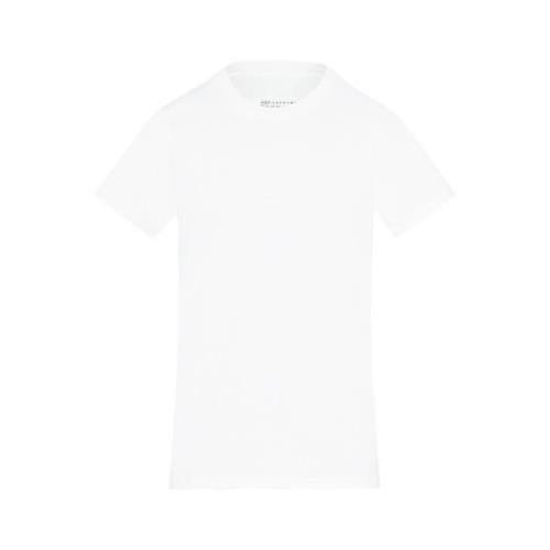 Maison Margiela Vit Bomull Crew Neck T-Shirt White, Dam