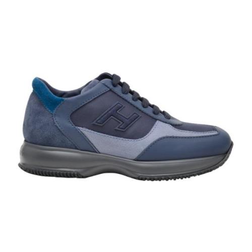 Hogan Blå Mocka Interactive Sneakers Blue, Herr